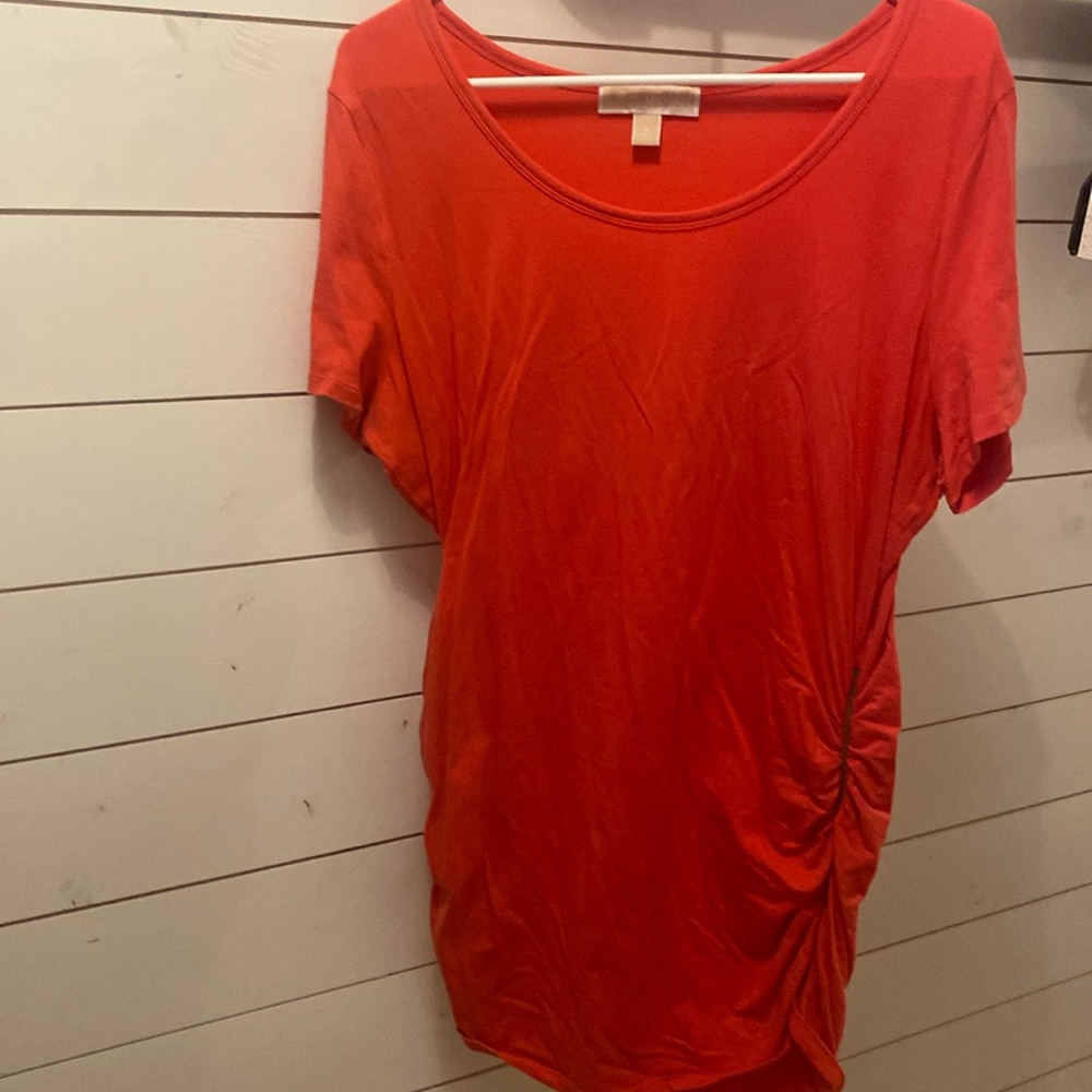 Michael Kors shirt. Cute gold zipper on the side. Size=L